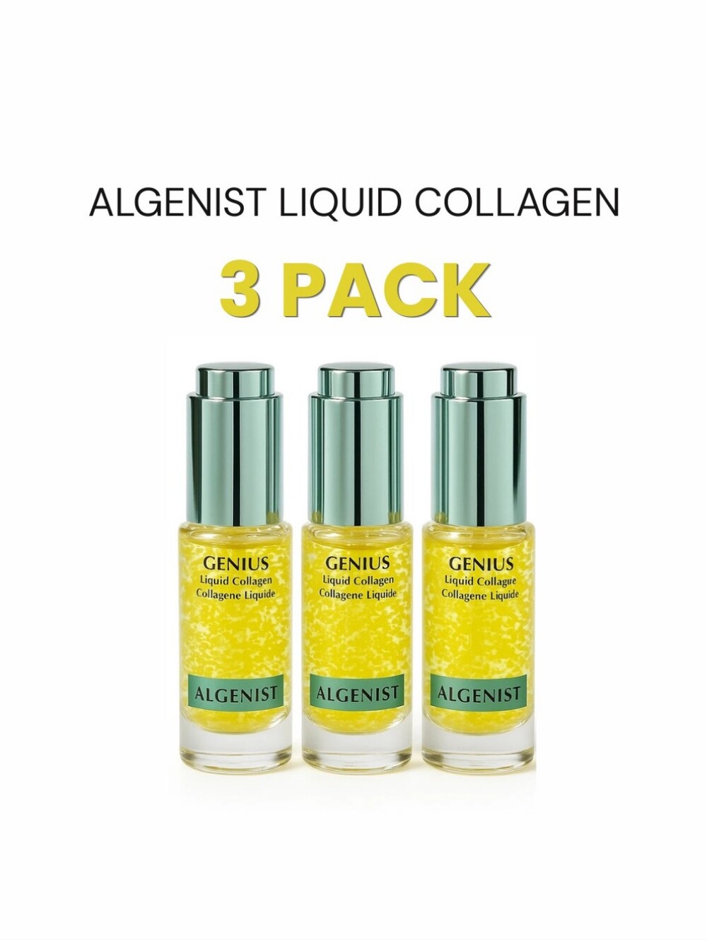 3 x Algenist Genius Liquid Collagen Serum 6ml each